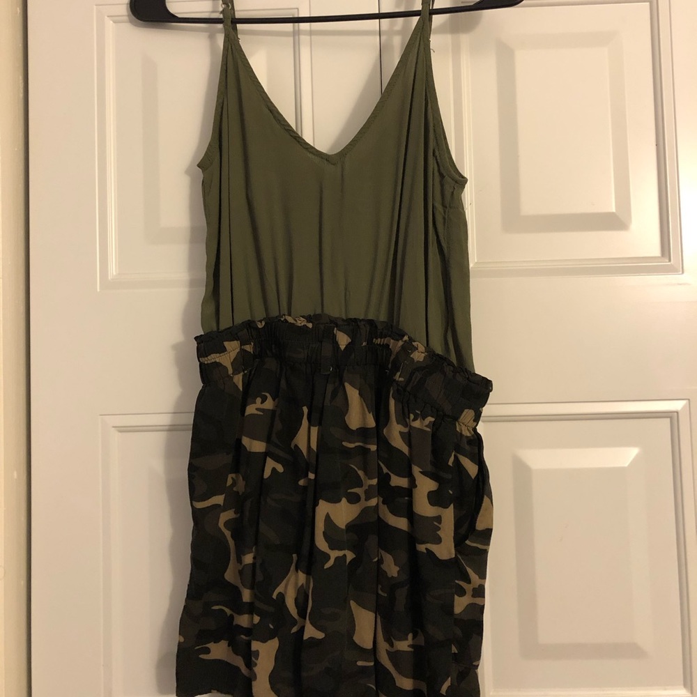 Green Camo Romper
